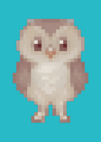 Owl Pixel Art Theme  Green 06