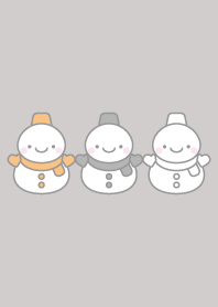 Orange black white: snowman trio theme