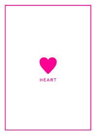 White&Vivid Pink / Simple Heart
