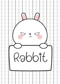 Simple Angry White Rabbit