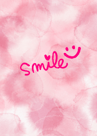 Smile Love Heart-Watercolor Pink-