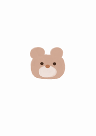 シンプルな茶色のくまさんのきせかえ