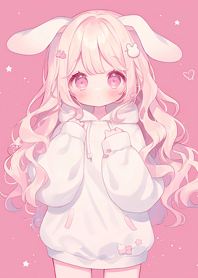 Girl with pink twin tails.