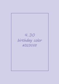 birthday color - April 30