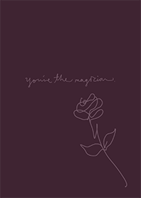 minimalist CALM flowers-DARK RED