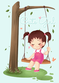 Cute girl with my swings