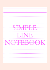 SIMPLE PINK LINE NOTEBOOK-LIGHT PINK