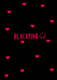 Black pink and heart.