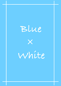 Simple Blue & White -Blue