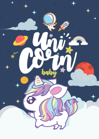ยูนิคอร์น เด็กอ้วน กาแล็กซี่ สีฟ้านาวี
