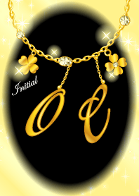 【O&C】イニシャルチャーム運気UP!ゴールド