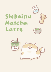 Simple Shiba Inu Matcha Latte Beige