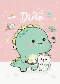 Dino & Baby Cat Cutie (Pink)