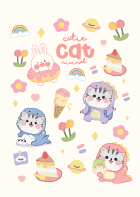 Cat cute minimal : pastel