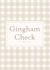 Gingham Check Natural Beige - SIMPLE 2