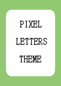 PIXEL LETTERS THEMEj-BLUE GREEN