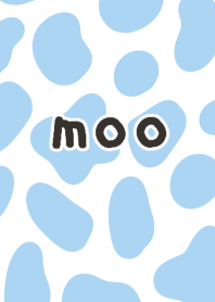 Pastel light blue cow pattern theme