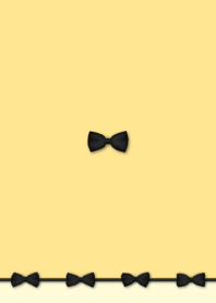 Cute ribbon -black and lemon yellow-