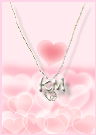 イニシャル K&M （ハート）