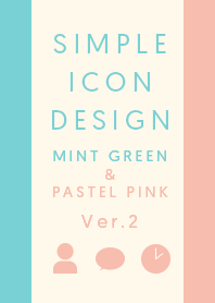 SIMPLE ICON DESIGN GREEN&PINK Ver.2