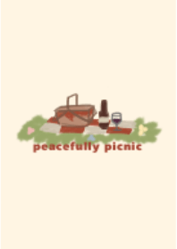 peacefully picnic: red& beige theme