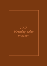 birthday color - October 7