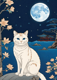 Cat under the Moon 56D2ca