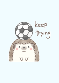 Hedgehog and Soccer -blue-