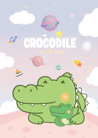 Crocodile Kawaii Galaxy Pastel