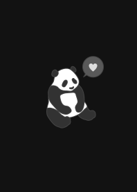 シンプル パンダ - ブラック -