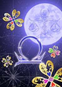 天秤座三叶草和月亮蓝