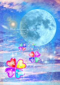 運気上昇 月とクローバー