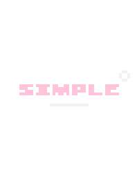 SIMPLE' :ピンクー&ホワイト