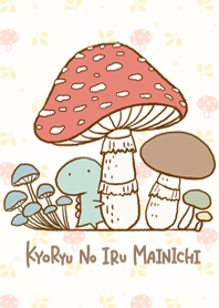 Cute Dinosaurs-Mushrooms-