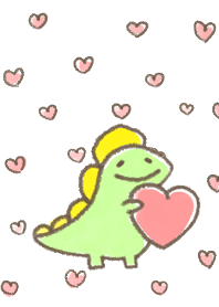 かわいい恐竜さんの着せかえ#水彩#絵本