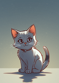 Cute, Playful Cat - White