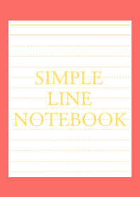 SIMPLE YELLOW LINE NOTEBOOK/VERMILION