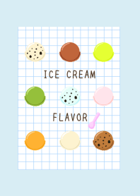 ICE CREAM FLAVOR GRAPH PAPER/LIGHT BL/YE