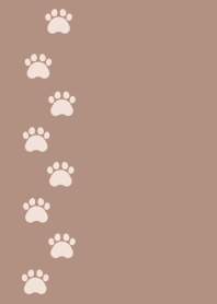 Cat footprint theme, simple beige