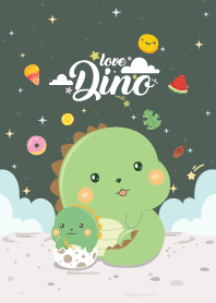 Dinosaur Love Green