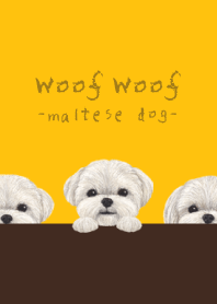 Woof Woof - Maltese dog - SUNFLOWER