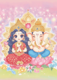 พระพิฆเนศ&พระแม่ลักษมี โชคลาภ ความรัก1_3