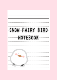 SNOW FAIRY BIRD NOTEBOOK-STRAWBERRYPINKj