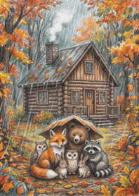stampAI-autumn forest-ZOtFrS