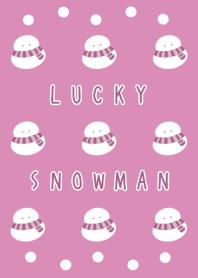 LUCKY SNOWMAN/DUSTY PINK