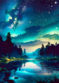 Beautiful starry night view#2602