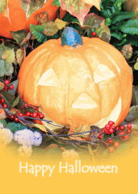 ハロウィンパンプキン写真着せかえ