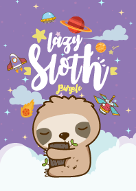 Sloth Lazy Galaxy Purple