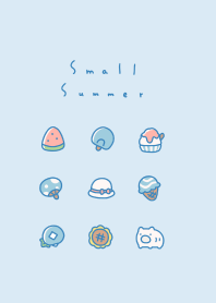 Small Summer/ aqua,blueline,colfil