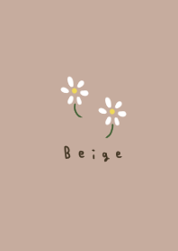beige. Flower. white.